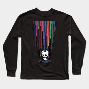 Super Cute Acid Rainbow Chibi Mouse Comic Horror Art I Long Sleeve T-Shirt